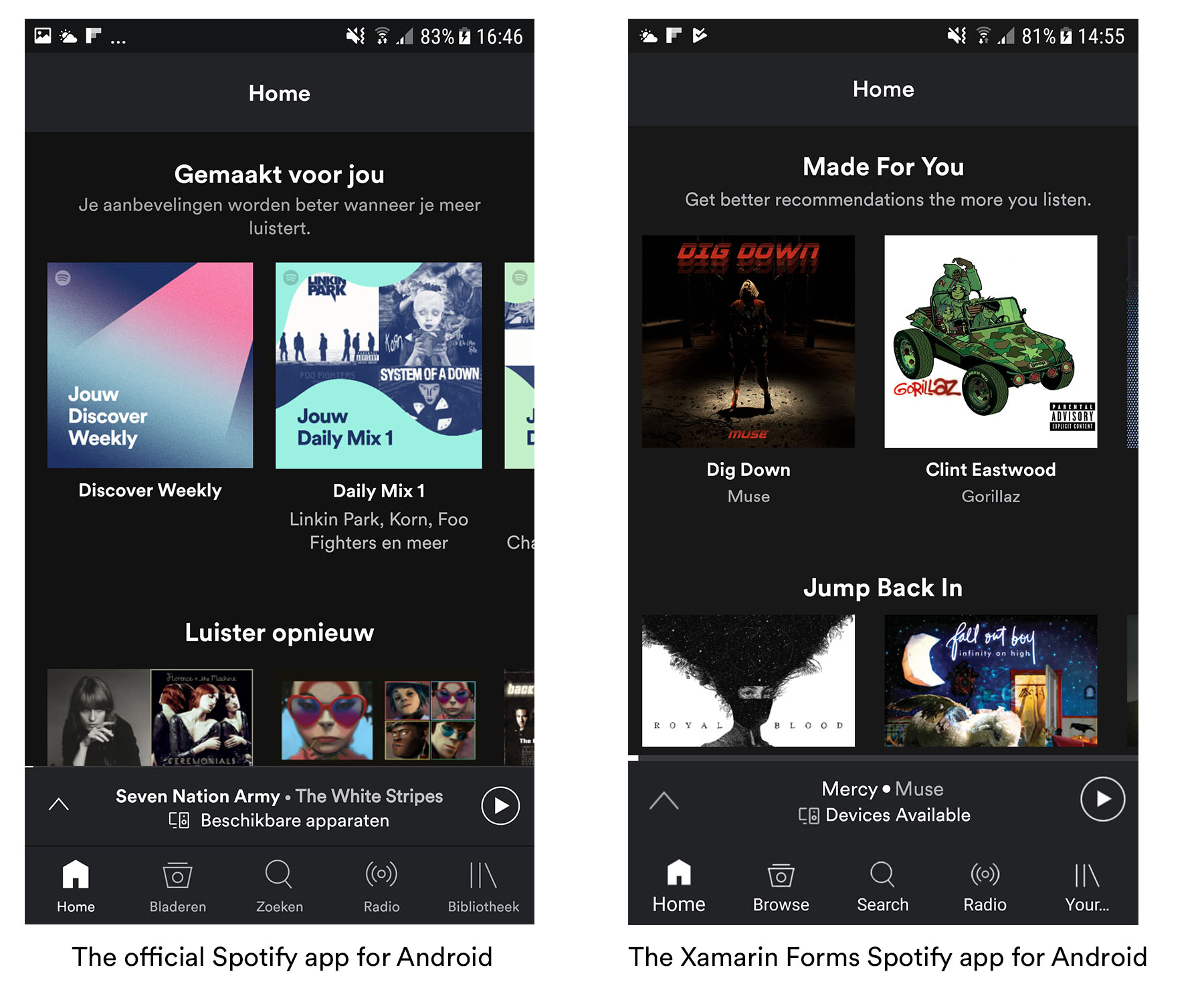 The Spotify UI on Xamarin Forms
