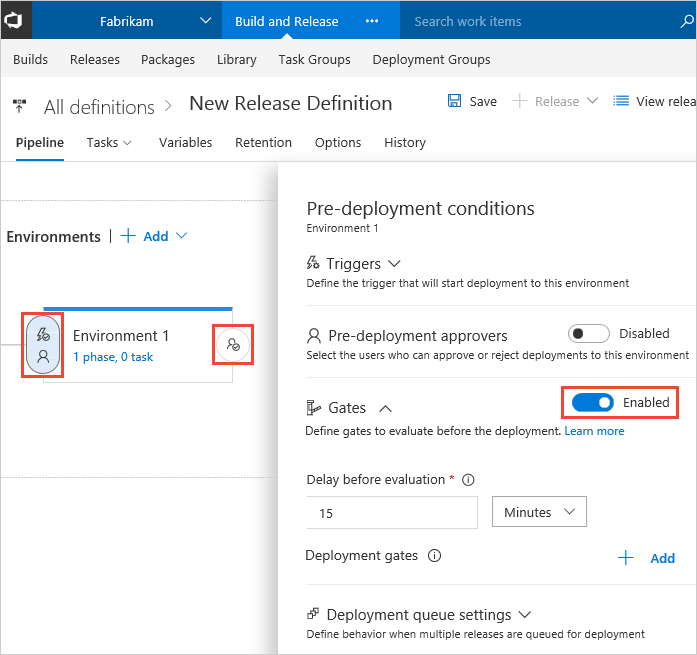 Gated releases in VSTS