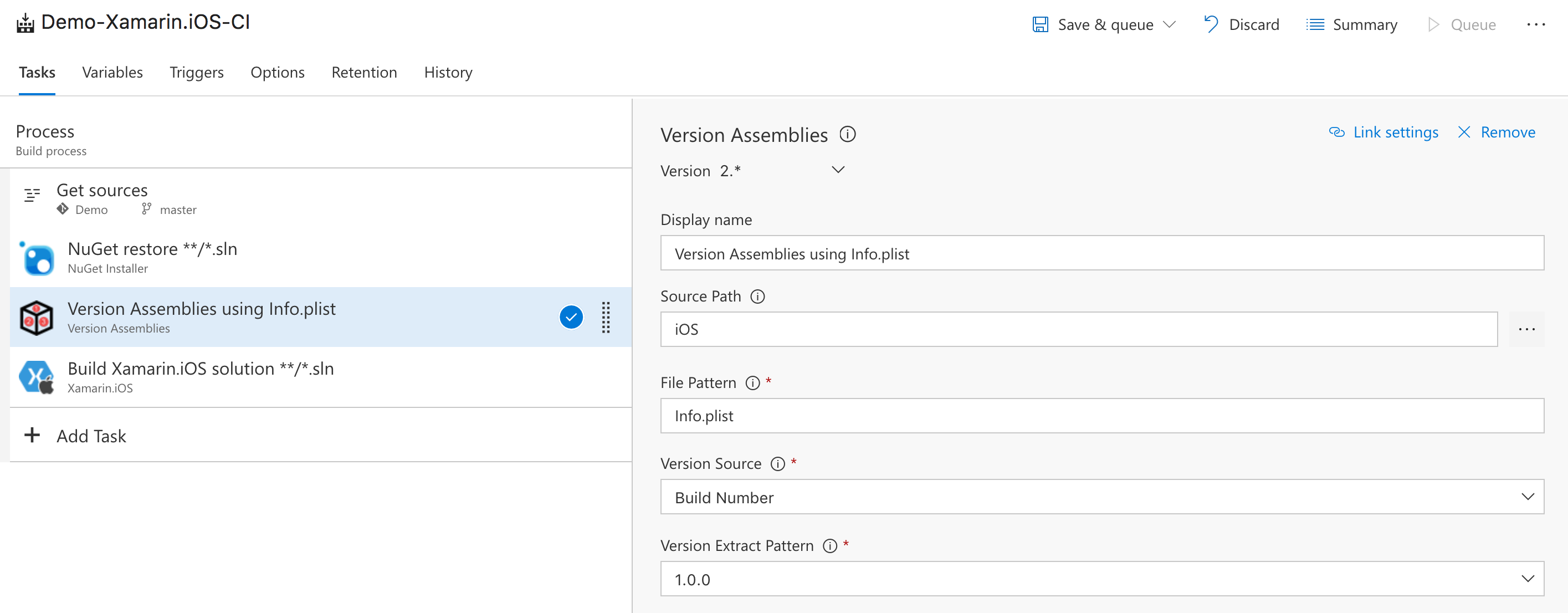 Making variables out of the version number