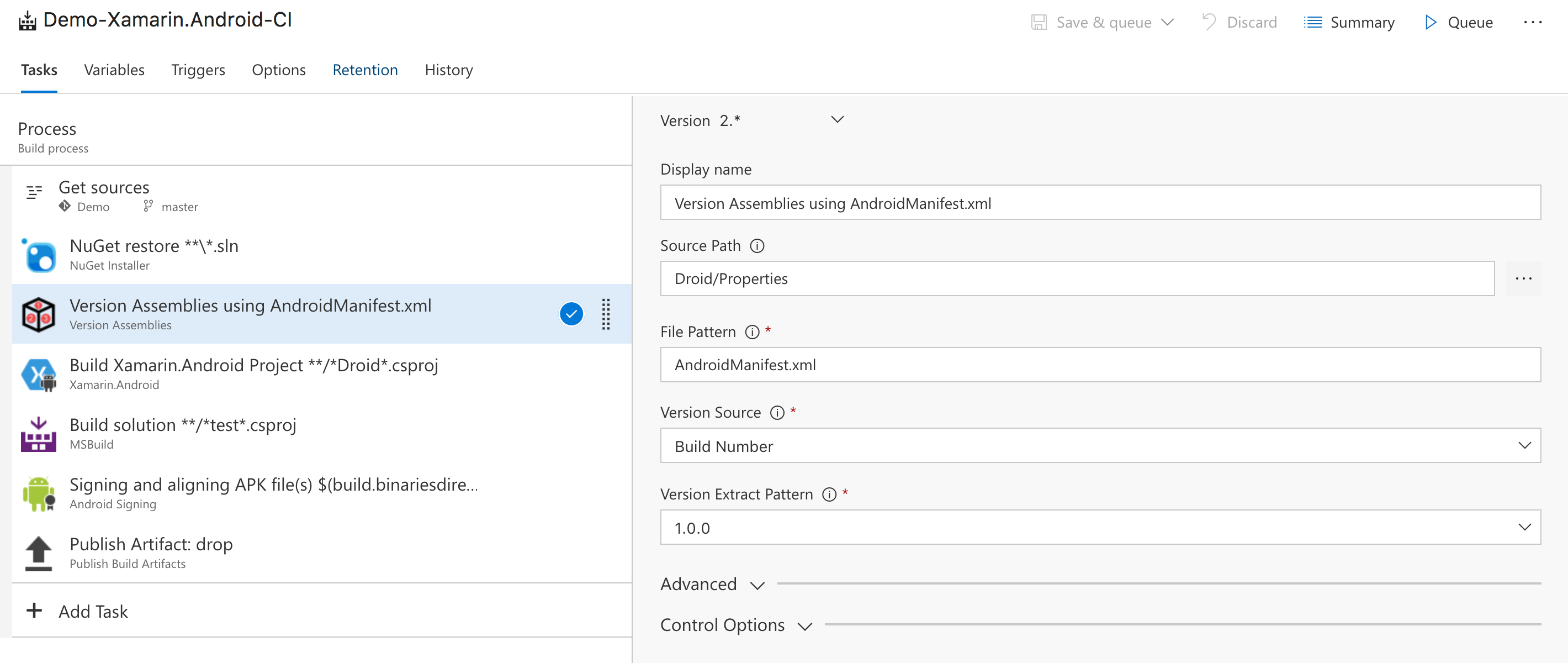 Add version assemblies step