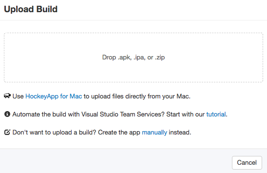 Upload your app to HockeyApp