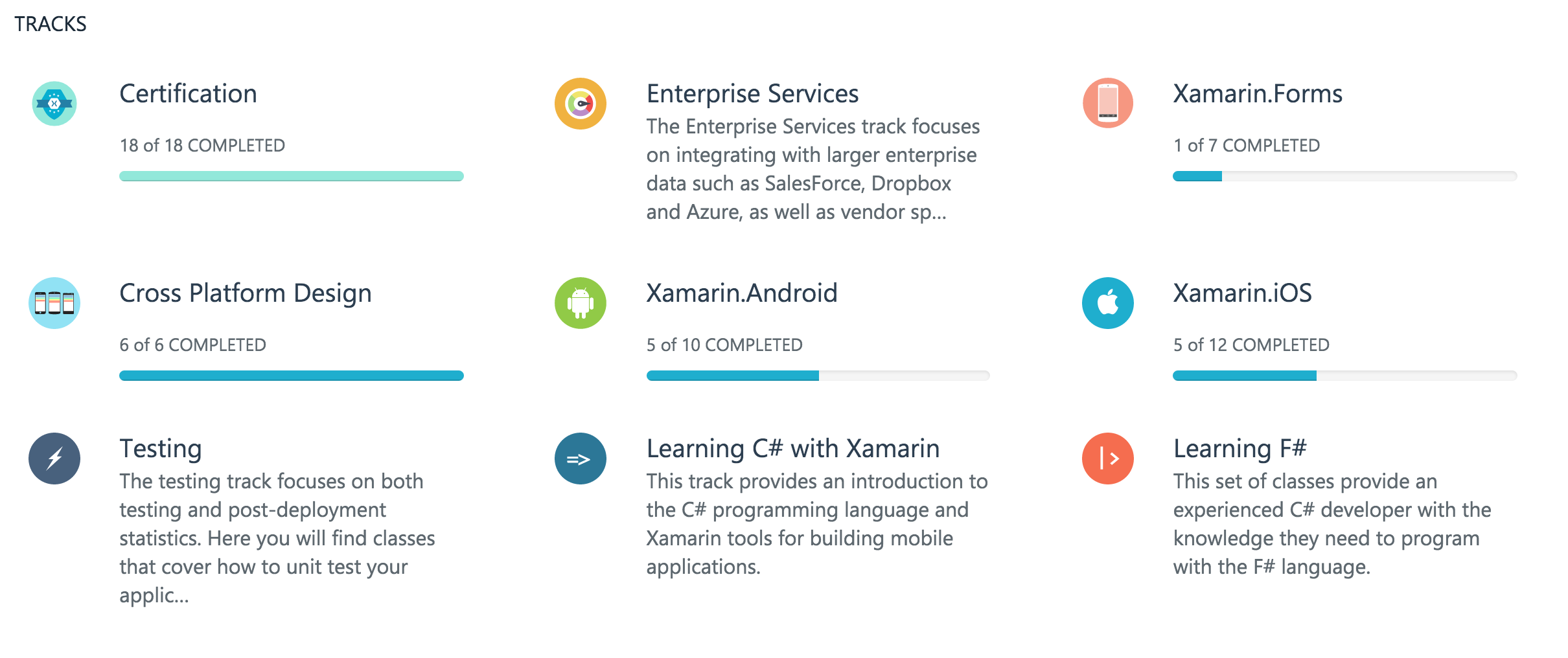 Xamarin University classes